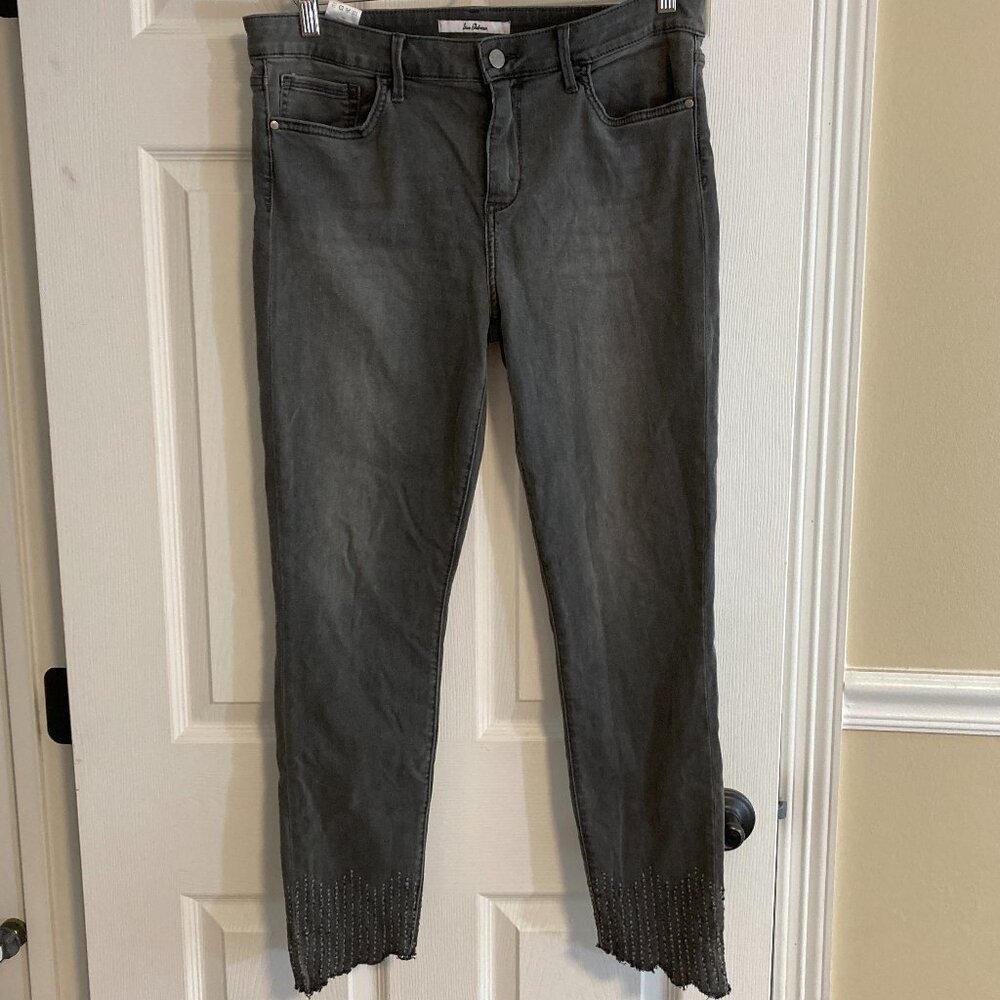 Sam Edelman The Petite Kitten Mid-Rise Skinny Jean Scalloped Hem Size 32